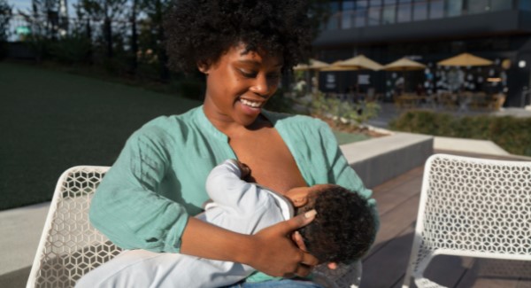 Mother breastfeeding her baby